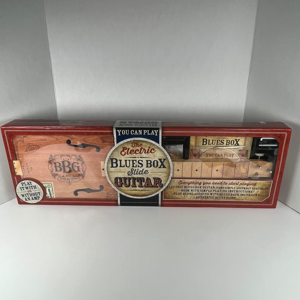Hinkler Electric Blues Box Slide Guitar Kit‎ with Book CD and Slide Brand New